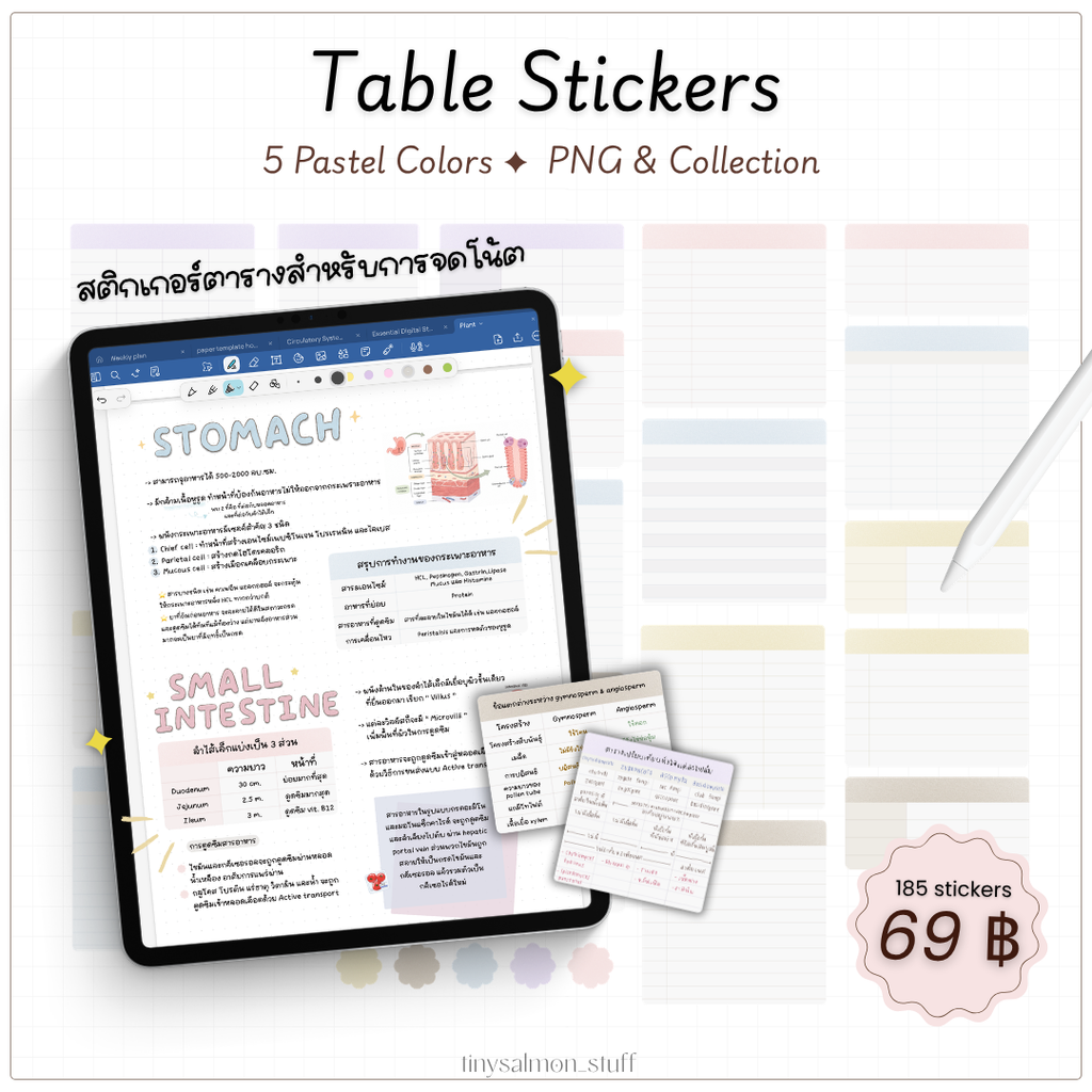 Table Stickers | สติกเกอร์ตาราง 📑