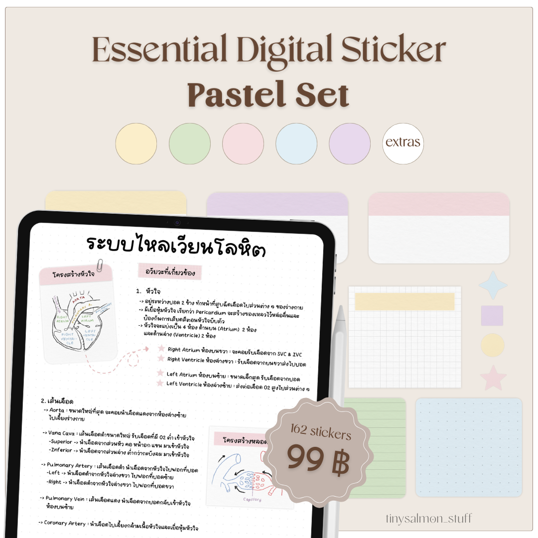 Communication Sticker Pastel Essential Digital Sticker : Pastel Set – tinysalmon_stuff
