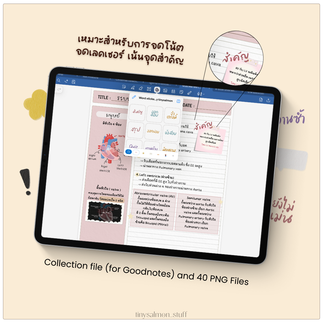 Word Stickers สติกเกอร์คำสำหรับจดโน้ต 📖