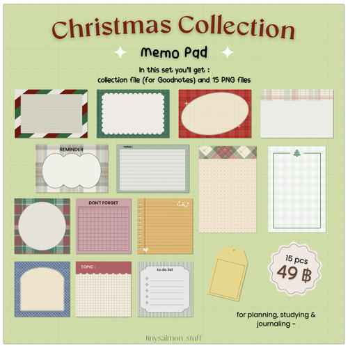 2025 Christmas Memo กระดาษโน้ตธีมคริสต์มาส 🎄