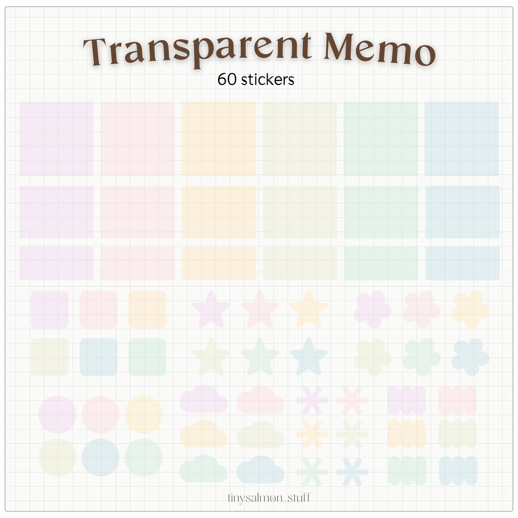 Pastel Transparent Memo