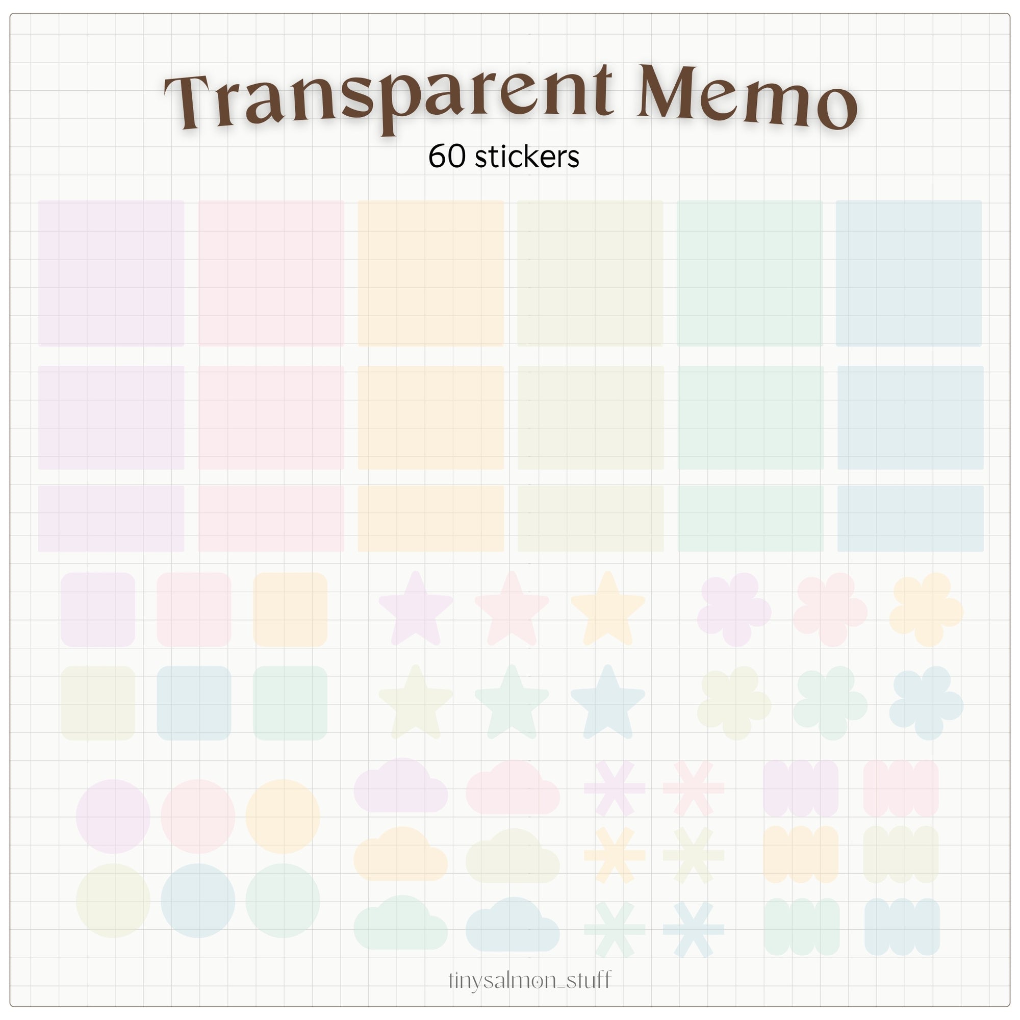 Pastel Transparent Memo